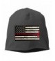 FS&DM Cap Thin Red Line Flag Axe Unisex Toboggan Knit Hat Warm Hat Skull Cap. - Black - CN187EX0CEK