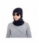 Runtlly Winter Beanie Hat Scarf Set Fleece Lining Warm Knit Hat Thick Knit Skull Cap - Navy - CA1878LKWWY