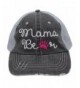 Hot Pink Mama Bear Paw Print Women Embroidered Trucker Style Cap Hat - C11825HYY04