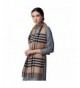 HaloVa Women's Scarf- Classical Fashion Autumn Winter Plaid Grid Shawl- Cashmere Wool Scarf - Light Tan - CF18979QILS