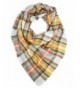 Bohomonde- Moira Plaid Blanket Winter Scarf or Shawl - Mustard/Orange - C11290KH5SR