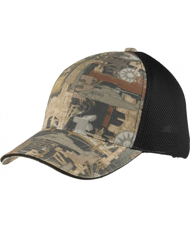 Joe's USA - Realtree Adjustable Camo Camouflage Cap Hat with Air Mesh Back - Oilfield Camo/ Black Mesh - CO11SYY1X2F