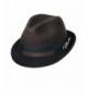 Dorfman Pacific Carlos Santana Bogart Fedora Hat (Brown & Black- Small/Medium) - C211FTZE4B9