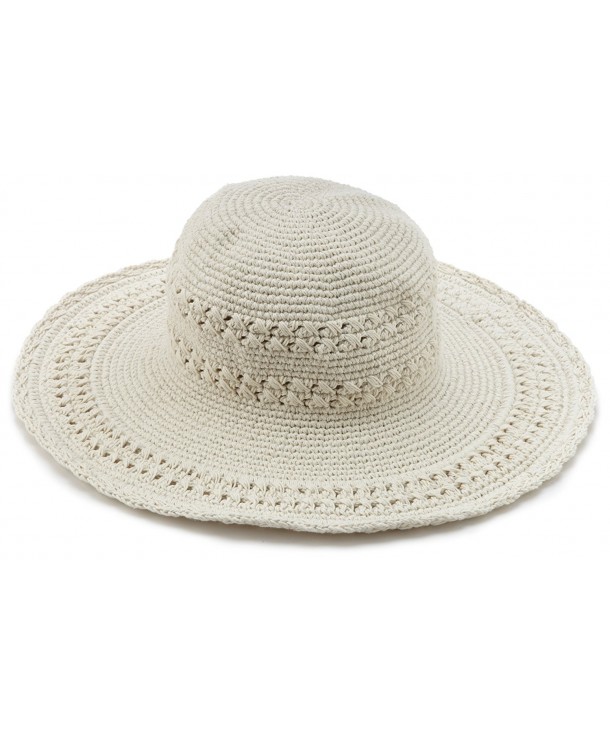 San Diego Hat Company Women's Cotton Crochet Hat - Natural - CZ115UF2CIZ
