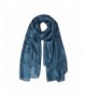 Womens Long Scarf Solid Color Large Soft Shawl Wraps for Party Evening Everyday - Navy - C6182OZM9AR