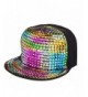 GreatJoy Adjustable Metallic Baseball Snapback Cap Hip-Hop Hats Funky Dance Club Costume - Rivet-chrom - CI1874NHGRS