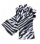 Black White Zebra Fleece Matching in Fashion Scarves