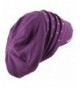 200H2700pk Beanie Ribbon Rhinestone Purple in Women's Skullies & Beanies