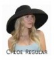 Chloe Wide Brim Derby Hat Women's Dress Sun Hat Fancy Tiffany Style (Regular- Black) - CG11VWWBG2D