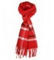 Love Lakeside-Women's Cashmere Feel Winter Plaid Scarf Red Plaid - C11289GXW2L