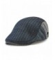 Gudessly Men's Knitted Wool Cabbie Driving duckbill Hat Warm newsboy Flat Scally Cap - Dark Blue - C7188UYW0I3