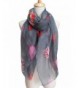 Women's Fashion Style Shawl Sea Shell Printed Spring Summer Scarves Girls Gift - Gray - CL182SXYCU6
