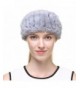 Vogueearth Women'Real Rabbit Fur Winter Headband Neck Warmer headbands - Gray - CO12MOCVEIF