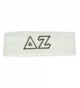 Delta Zeta Sorority Greek Letters Headband - White - CU11JXD7RHB