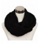 Ls Lady Women's Warm Infinity Circle Scarf Ribbed Knit Scarf Cowl Wrap - Black 1 - CZ12813T2MB