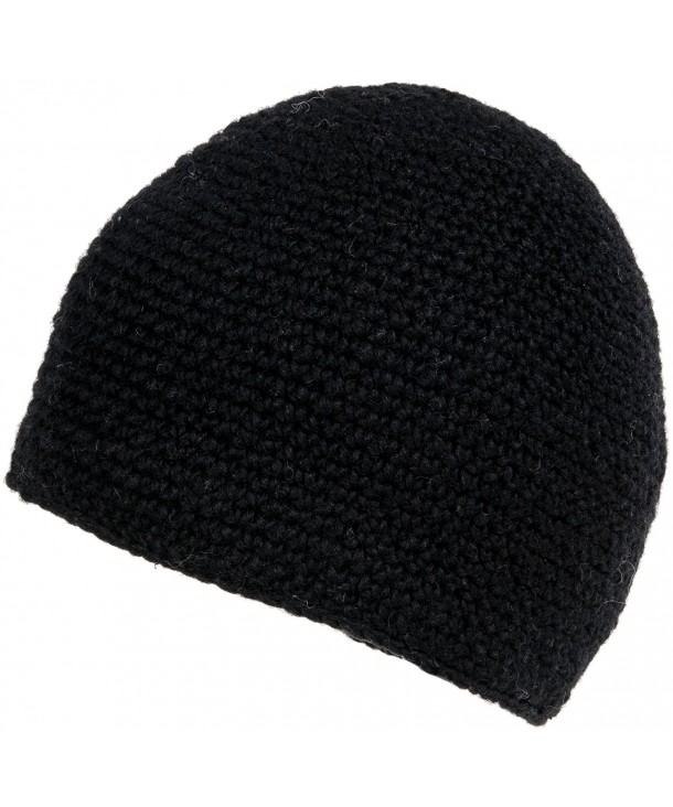 Nirvanna Designs CH713 Crochet Seed Beanie with Fleece - Black - CC11H7RDFKD