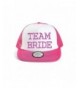 Team Bride Baseball Hat Crystal Bridal Wedding Party Trucker Cap - Pink - CB12GNLBL0J