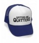 Megashirtz - Spitters Are Quitters - Vintage Style Trucker Hat Retro Mesh Cap - Navy - CH11K7JOOVR