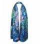 Swhiteme Luxurious 100 Charmeuse Scarf - "Claude Monet's ""Water Lilies""" - CB11QYOXCEJ