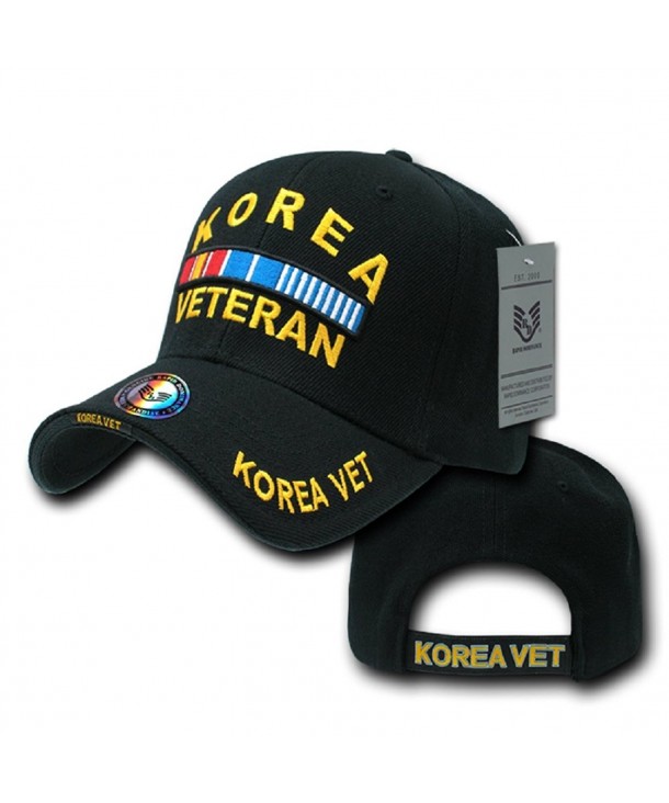 Korea Veteran 3D Embroidered Sandwich Bill Military Baseball Cap - Black - C2123IPC4M7