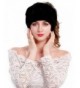 CR Women's Rabbit Fur Headband Winter Wrap Cap For Winter Earwarmer Earmuff Hat Ski - Black - CN186ZOGXOE