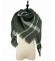 Tartan Scarves Stylish Blockcolor Casual - white green - C0186T2LREW