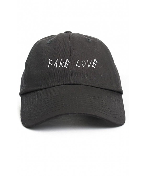 Fake Love Unstructured Dad Hat Baseball Cap - Black - CK12O5F3EA9
