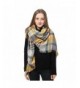 Blanket Scarf Womens Plaid Scarf Scarves for Women Checked Winter Scarf Shawls and Wraps - B: Yellow Scarf - CZ187HZI09M