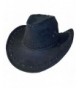 Deluxe Black Simulated Suede Leather Men or Womens Western Style Cowboy / Cowgirl Hat - CP11R306RGX