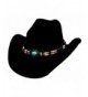 Bullhide "Fortune" Felt Western Hat with Turquoise and Barrel Beads - C0116PAYE9N