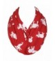Women's Elephant Print Thin Light or Thick Extra Soft Warm Infinity Loop Scarf - Thick - Red - C212BR48K4R