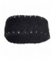 Womens Angora Wool Headband with Rhinestone Embolishment - Black - C311PN2WC1H