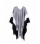 La Carrie Winter Fringe Poncho - Plus Size Knit Shawl Wrap Cardigan Cape Scarf for Women - White - CH18646DOZR