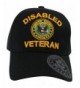 US Warriors U.S. Army Disabled Veteran with Army Emblem on the Visor Baseball Hat - Black - C511KFSJYRT