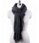 GYSEASON Winter Scarf Men Women Tassel Unisex Acrylic Knitted Warm Dark Grey - CO1855GWQ3N