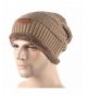 XWDA Men Soft Lined Thick Wool Knit Skull Cap Warm Winter Slouchy Beanies Hat - Khaki - CS12O01F152
