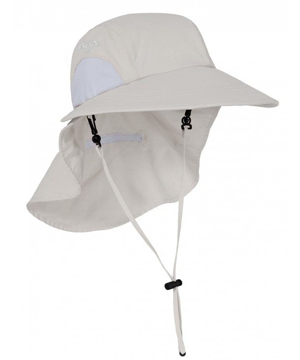 Tuga Adult Sol Wide Brim Sun Hats - UPF 50+ Sun Protection - Cream - CC11ZUGNAWZ