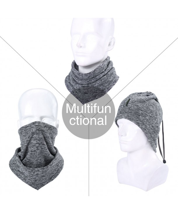 Neck Gaiter Warmer-Windproof Thicken Winter Face Mask Cold Weather Sking Scarf - Gray - C5186GHHDA4