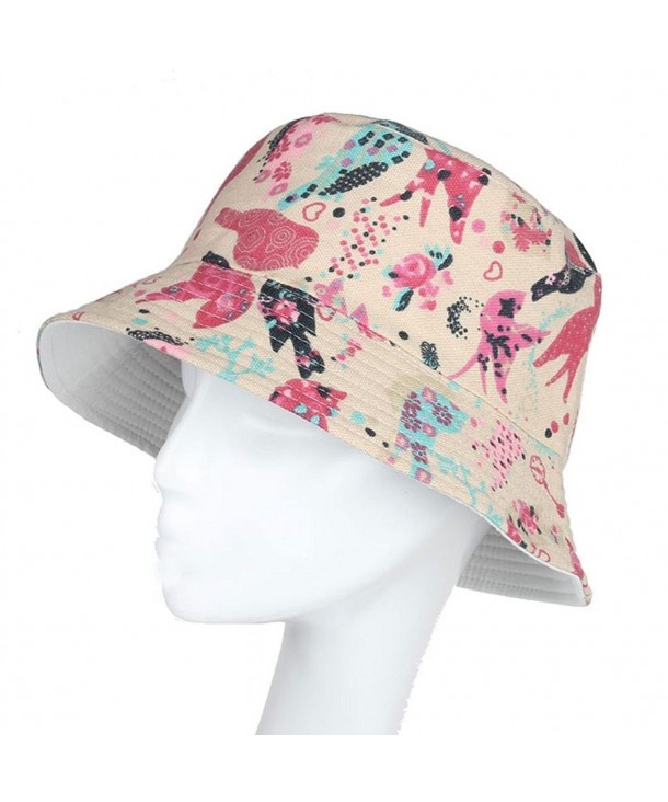DZT1968(TM)Leisure Series 2015 Flower Beach Sun Hat Bucket Summer Holiday Cap (D) - CR11WXVN517