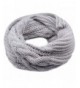 Women's Winter Knit Infinity Scarf - Thick Ribbed Knitted Cable Circle Loop Scarf FURTALK Original - Grey - CH187I3K20U