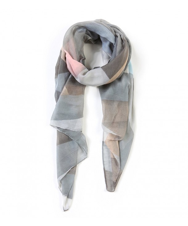 EUPHIE YING Soft Lightweight Scarves Fashion Gradient Color Shawl Wrap for Women - Skyblue/Taupe - CG186EE70Q0