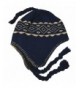 SW Men's Peruvian Helmet Beanie Knit Hat Navy Blue - C912CUL45EP