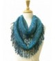 Paskmlna Delicate Lace Sheer Infinity Scarf With Teardrop Fringes - H15-14 - C617YDGMAGH