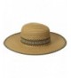 San Diego Hat Company Women's Ultrabraid Sun Brim Hat with Contrast Pattern Band - Camel - CI11S3UNFE9