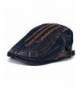 VOBOOM Men's Denim Ivy Solid Newsboy Hat Beret Cabbie Cap - Dark Blue - CH12LH2RTI7