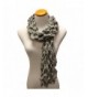 Grey Womens Scalloped Winter Scarf in Cold Weather Scarves & Wraps