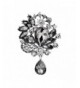 Fani Brooch Fashion Alloy Brooch Pin Rhinestone Beauty Flower Design for Wedding - Black - CU188WE74O4