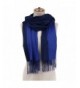 SOJOS Both-Side Colored Reversible Cashmere Wool Women Scarf Shawls Wraps SC302 - C9 Royalblue&blue - CI186N03M8I