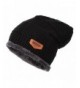 MIOIM Mens Womens Winter Knitted Crochet Wool Slouchy Ski Cap Beanies Warm Hat - Black - CO186Q40I7L