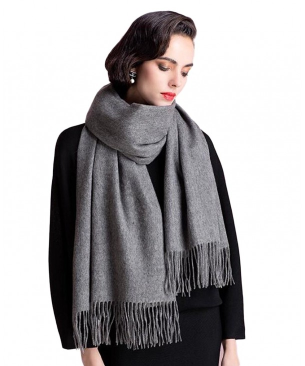 Supplim Cashmere Scarf Soft Wool Wraps Shawls Stole Winter Scaves for Men Women - Dark Gray - CS1874NAYNW